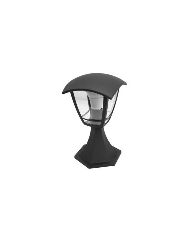 APLIQUE EXTERIOR SOBREMURO PLASTICO NEGRO 1 LUZ BOMBILLA NO