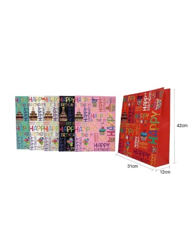 BOLSA DE REGALO 31*42*12CM 4MOD. (422243)