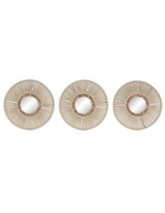 ESPEJO SET 3 ALGODON CRISTAL 21X1X21 BLANCO