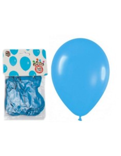 B/S 12 GLOBOS AZUL CELESTE