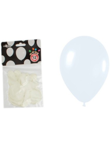 B/S 12 GLOBOS BLANCOS