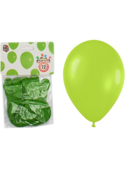 B/S 12 GLOBOS VERDE LIMA