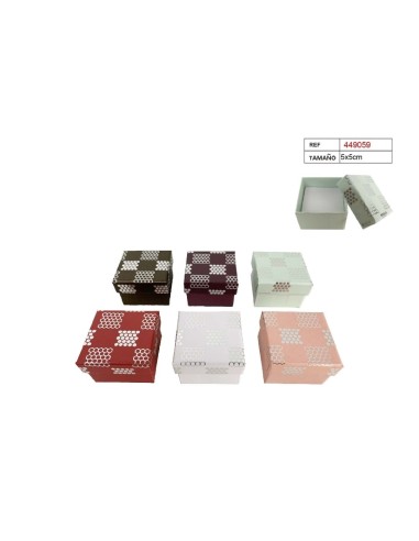CAJA DE REGALO PARA C/ESPONJA 5X5CM 6COL. (449059)