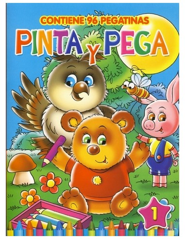 LIBRO PINTA Y PEGA 4 SURT