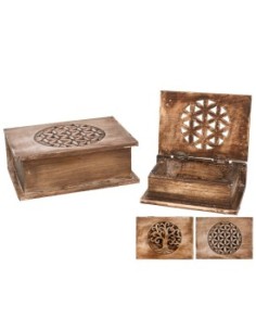 SET 2 CAJAS  20X15 CM ARBOL MANDALA OSCURO 2 STD