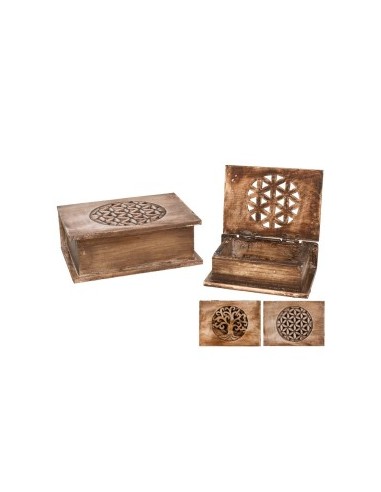 SET 2 CAJAS  20X15 CM ARBOL MANDALA OSCURO 2 STD