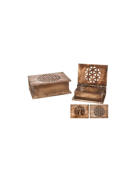 SET 2 CAJAS  20X15 CM ARBOL MANDALA OSCURO 2 STD