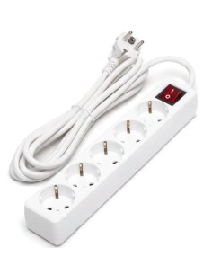 REGLETA ALEMANA 5 VIAS 3M CON INTERRUPTOR