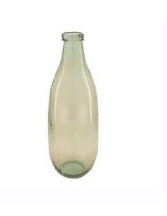 BOTELLA VIDRIO RECICLADO 15x40cm VERDE