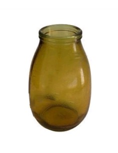 FLORERO VIDRIO RECICLADO Ø18x28CM MARRON