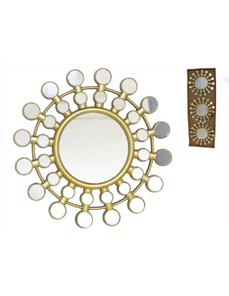 ESPEJO X3 CRIS 11 CM ORO