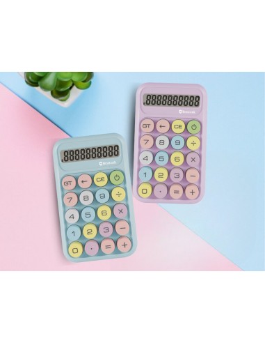 CALCULADORA PASTEL TECLAS COLORES 10 DIGITOS