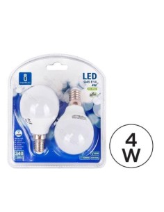 BOMBILLA LED G45 E14 4W 2 Piezas 6500K