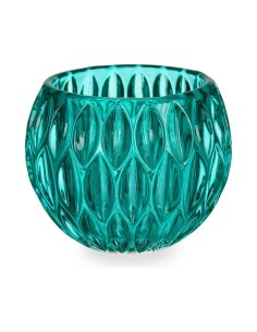 PORTAVELAS HEXAGONO PEQUEÑO TURQUESA