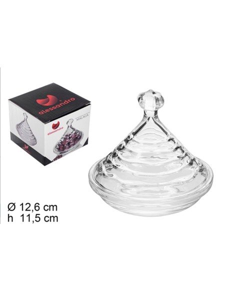 BOMBONERA CRISTAL MALAGA 12,6X11,5CM