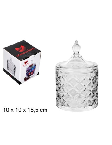 BOMBONERA CRISTAL ROMA 10X15,5CM