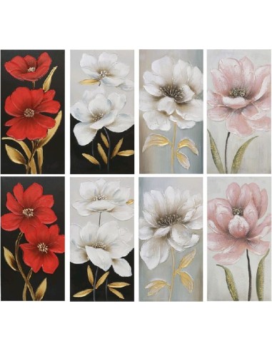 CUADRO 8 SURTIDOS FLORACION 100% 30X60X3 CM