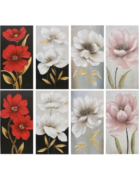CUADRO 8 SURTIDOS FLORACION 100% 30X60X3 CM