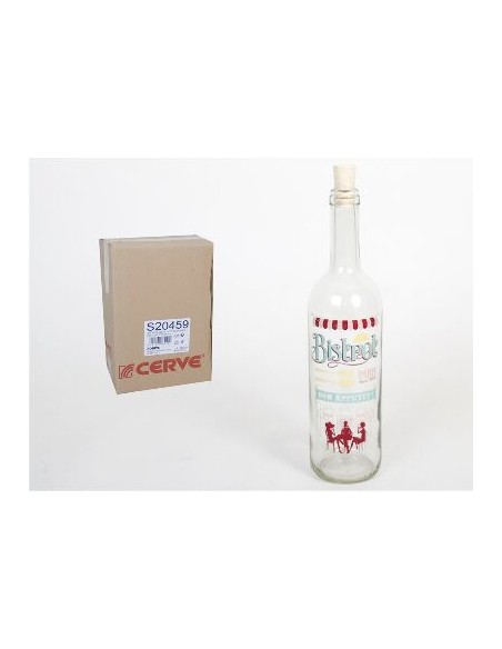 BOTELLA 75CL DE CRISTAL TAPON ROSCA
