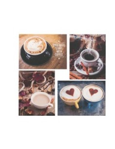 CUADRO CAFE DECORACION 4 SURT 30X40 CM