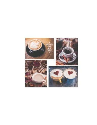 CUADRO CAFE DECORACION 4 SURT 30X40 CM