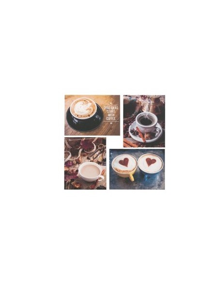 CUADRO CAFE DECORACION 4 SURT 30X40 CM