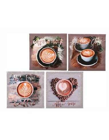 CUADRO COFFEE 28X28X1,5CM 4 SURT.