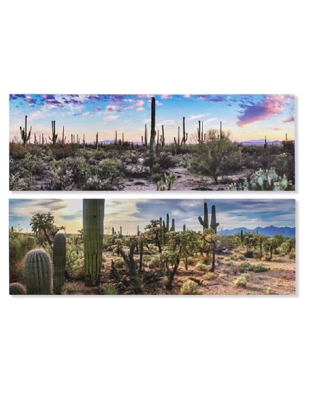 CUADRO LIENZO MDF 90X1,8X30 CACTUS 2 SURT.