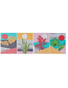 CUADRO LIENZO MDF 30X1,8X40 TROPICAL 4 SURT.