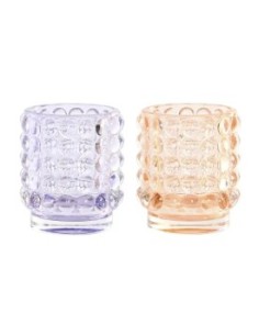 PORTAVELA CRISTAL BURBUJAS 7X7X8 2 SURTIDO