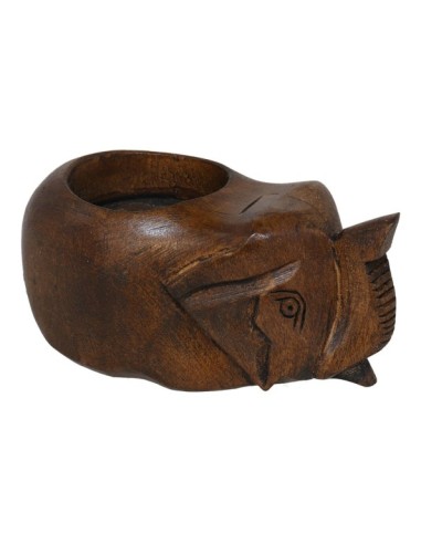 PORTAVELA ELEFANTE MADERA 10CM