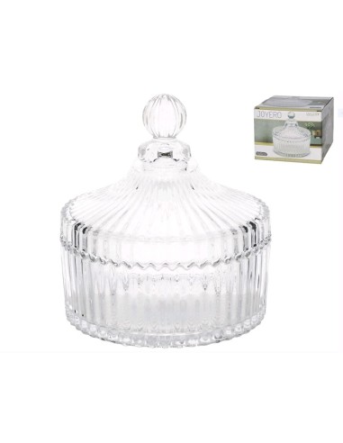 JOYERO CRISTAL CON TAPA 14,5x15CM
