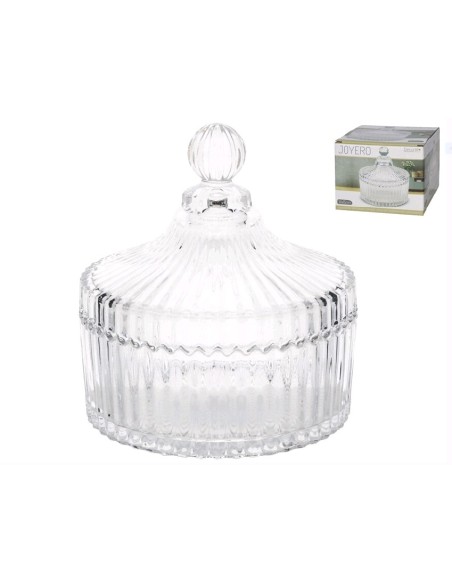 JOYERO CRISTAL CON TAPA 14,5x15CM