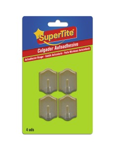 COLGADOR ADH MARRON, Blist. 4uds(12/144)