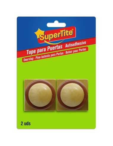 TOPE PUERTAS MARRON,Blister 2 uds(12/144
