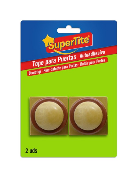 TOPE PUERTAS MARRON,Blister 2 uds(12/144