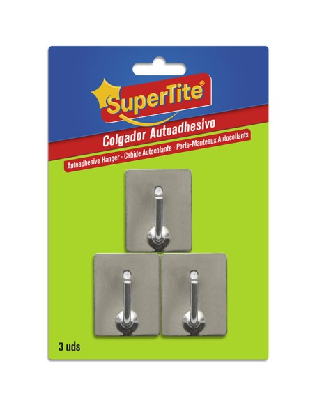 COLGADOR INOX ADH, Blist. 3uds (12/144)