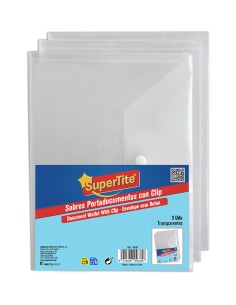 CARPETA SOBRE CLIP A4, transp(12/144)