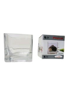 FLORERO CRISTAL CUADRDO 7x7x7cm