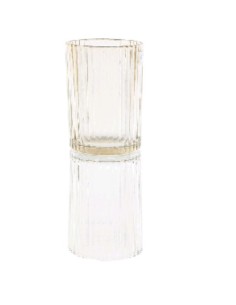 JARRON CRISTAL 7X7X19,5 AMARILLO