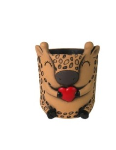 MACETERO JIRAFA CORAZON L 17,8x16,9x18,6 cm.