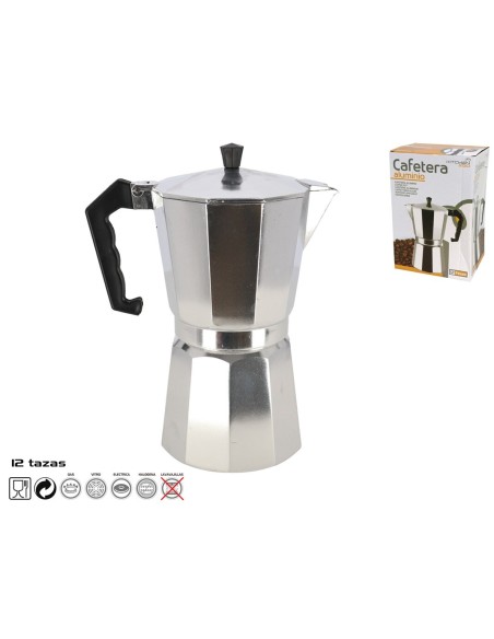 CAFETERA ALUMINIO 12 TAZAS 600 ML