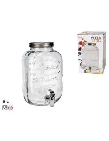 TARRO DISPENSADOR VOLGA C/GRIFO 5 L