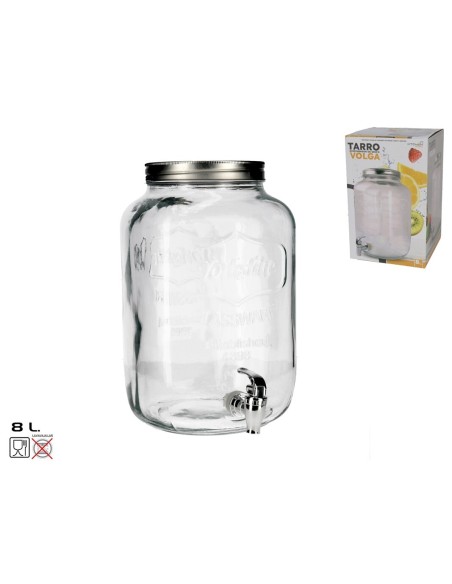 TARRO DISPENSADOR VOLGA C/GRIFO 8 L