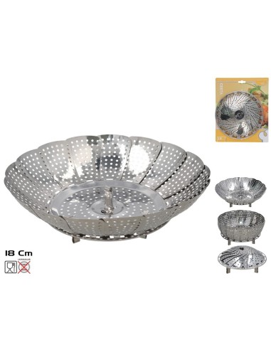 CESTA VAPORERA 18 CM INOX