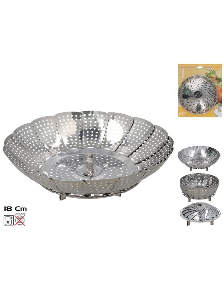 CESTA VAPORERA 18 CM INOX