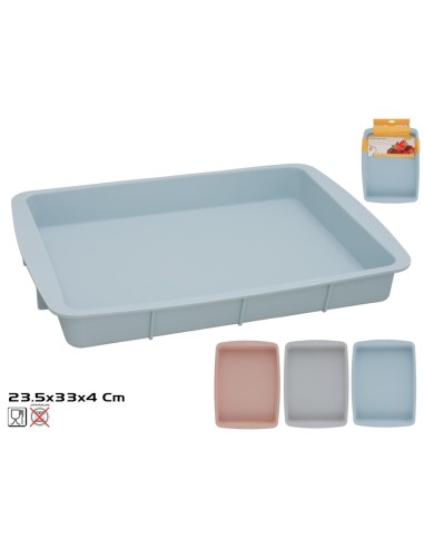 MOLDE TARTA SILICONA 33X23.5X4 CM