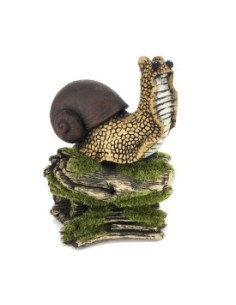 FIGURA CARACOL SOBRE TRONCO 10,6x7,8x13,3 cm.