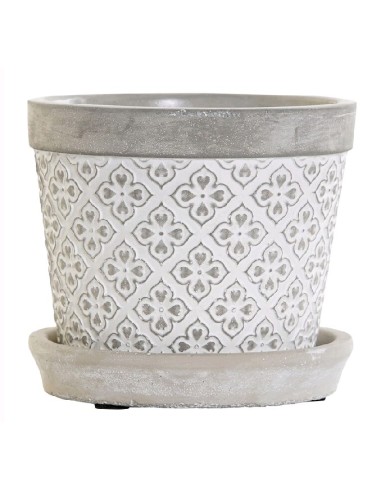 MACETERO CEMENTO 12,5X12,5X11,5 PLATO GRIS