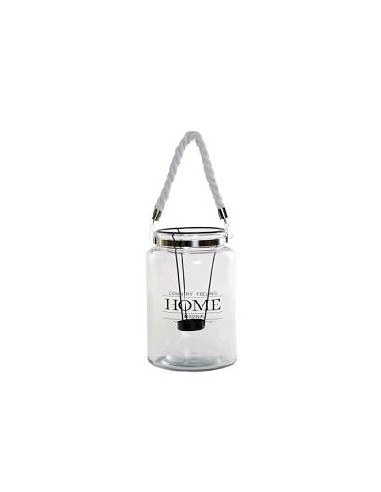 PORTAVELA CRISTAL METAL 16X16X23 3,5L, HOME
